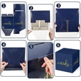 thumbnail image 3 of Navy Blue Card Box with Slot 9.1" Gold Foil Gift Card Box for Party, Graduation, Wedding Reception, Birthday, Retirement, Baby Shower, Raffle Ticket Money Envelope Holder, 3 of 9