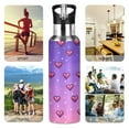 thumbnail image 7 of Yayeee 20oz Insulated Water Bottle Double Wall Stainless Steel with Flip Straw Lid, Pixel Love, 7 of 7