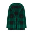 thumbnail image 4 of Sokhug Women's Winter Wool Coat Long Sleeve Collared Double-Breasted Outerwear with Diamond Plaid Pattern & Side Pockets Trendy Flannel Blend Jacket, 4 of 9