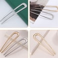 thumbnail image 5 of Bradem French Hair Pins&nbsp;- 5.5 Inch Large U-Shaped, Hair Fork Sticks for Buns, Thick/Long Hair (Women & Girls), 5 of 8