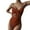 Coffee, variant on VerPetridure One Piece Bathing Suits for Women Full Coverage Women's Fashion Bikini Set One Piece Swimsuit Soild Swimwear Beachwear