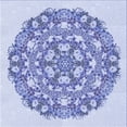 thumbnail image 1 of Ahgly Company Machine Washable Indoor Square Transitional Heavenly Blue Area Rugs, 5' Square, 1 of 7