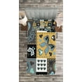 thumbnail image 3 of Ambesonne Butterfly Quilted Bedspread Set 2 Pcs, Butterfly Heart Retro, Twin Size, Multicolor, 3 of 3