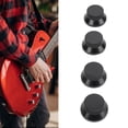 thumbnail image 3 of 4PCS Metal Knob Caps, Easy Install Metal Tone Volume Control Knobs for Electric Guitar Bass, ST Style Compatible, 6mm Inner Diameter Potentiometer, 3 of 7