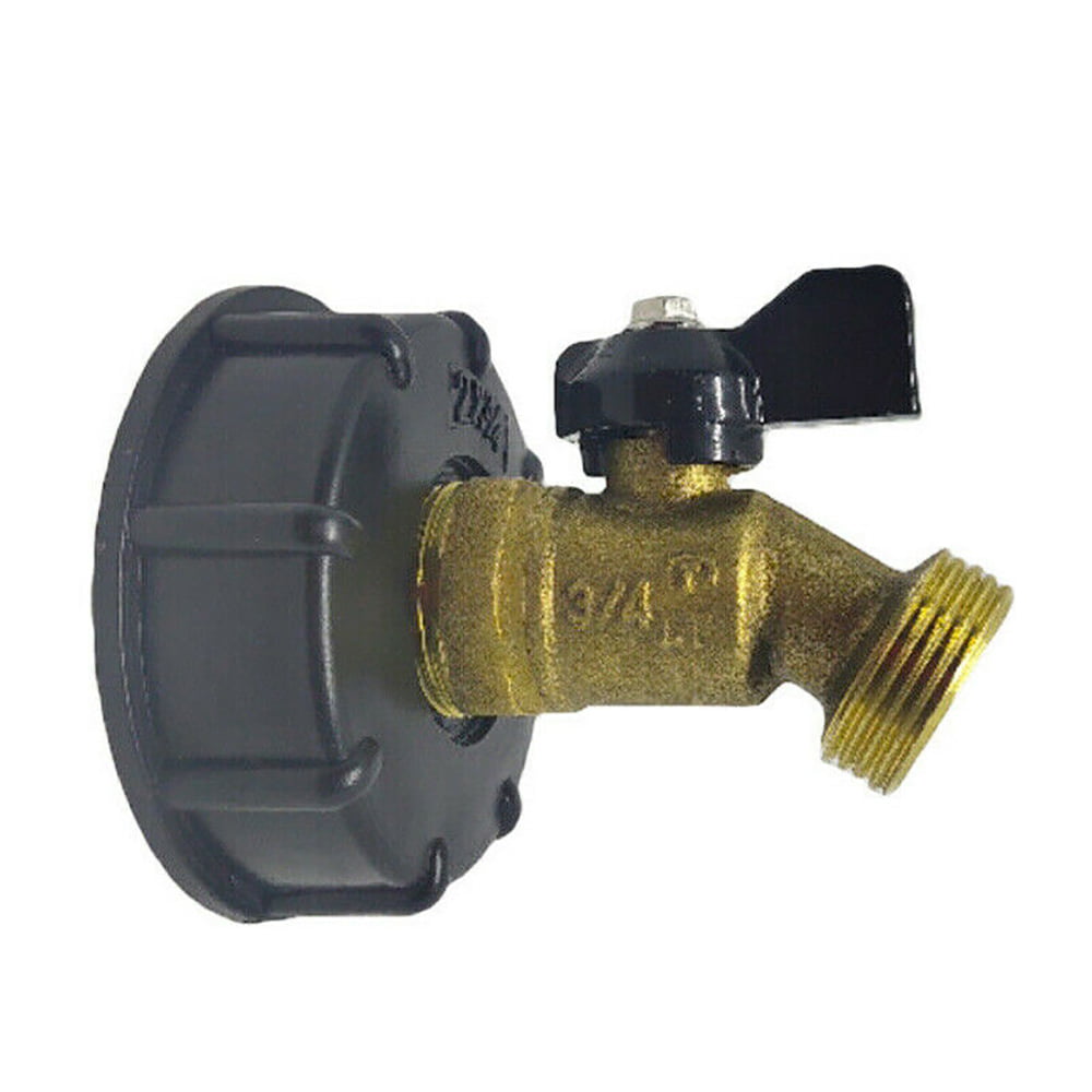 275-330 Gallon IBC Tote Water Tank Adapter 2" Brass Hose Faucet Valve Tool 