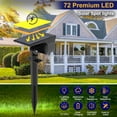 thumbnail image 6 of HOVMAP Solar Lights Outdoor 72 LEDs Solar Spot Lights 1500mAh Battery 3 Modes IP67 Waterproof ABS 6 Pack for Garden Yard Pathway, 2Pc White light, 6 of 12