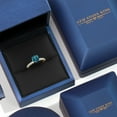 thumbnail image 5 of Gem Stone King 14K Two Tone Gold London Blue Topaz and Lab Grown Diamond Engagement Ring for Women | 1.48 Cttw | Round 6MM | Gemstone November Birthstone | Size 7, 5 of 6
