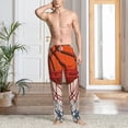 thumbnail image 2 of Kdxio Basketball Shot Pattern Men's Pajama Pants, Elastic Waist with Drawstring and Pockets, Comfortable Loungewear-3X-Large, 2 of 6
