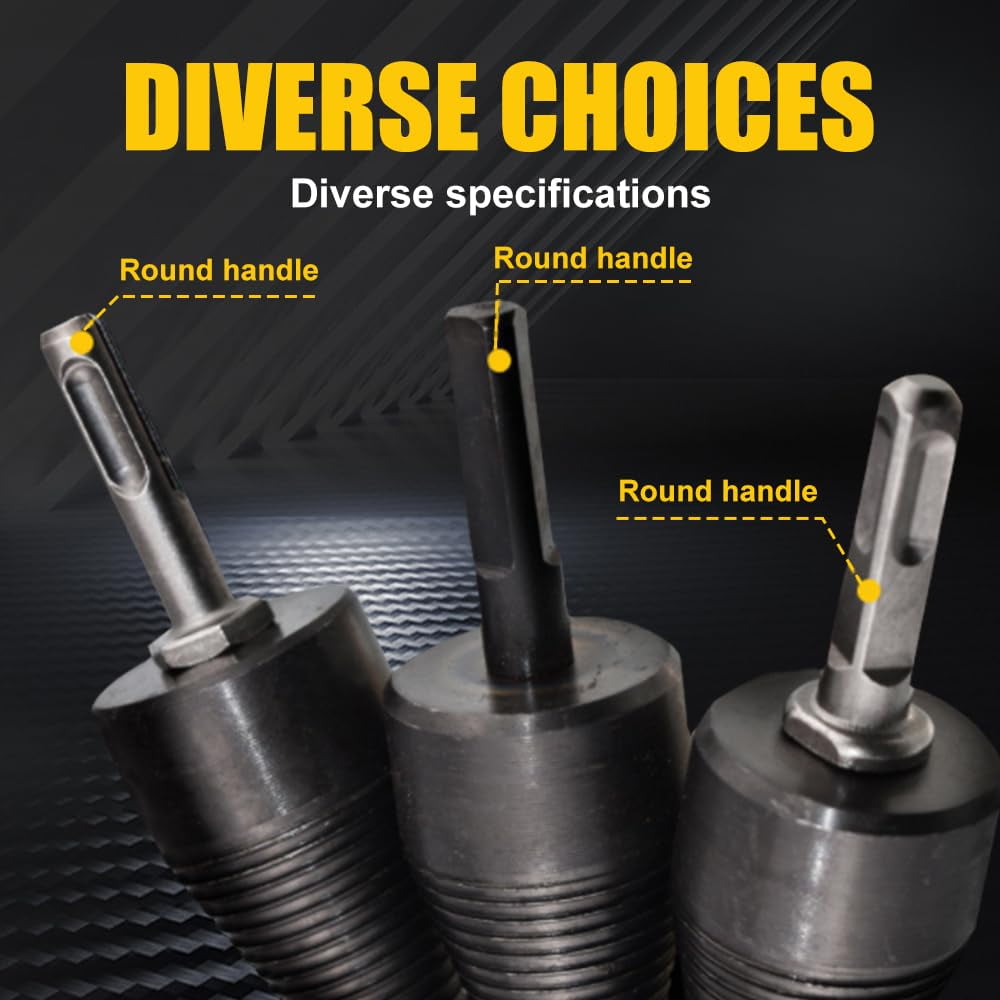 Firewood Drill Bit Set, Wood Splitter Easy Log Splitting Heavy Duty Detachable Electric for Hand Stick Hex Square Round (32mm+42mm) 32mm+42mm