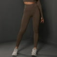 thumbnail image 4 of MKLEKYY Leggings deportivos para mujer, nuevos pantalones de yoga ajustados de punto sin costuras color melocotón para mujer, cintura alta y pantalones para correr y fitness 5032, 4 of 4