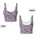 thumbnail image 4 of Yiaed Starfish Navy Blue Stripe Print Ladies Waistcoat Women Sports Vest Vest Sports Women Sports Top Yoga Vest for women-Small, 4 of 8