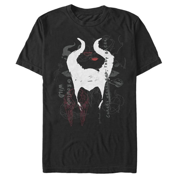 Men's Maleficent: Mistress of All Evil Wild Collage  Graphic Tee Black 3X Large