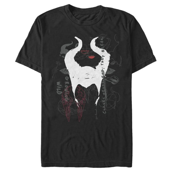 Men's Maleficent: Mistress of All Evil Wild Collage  T-Shirt - Black - Small