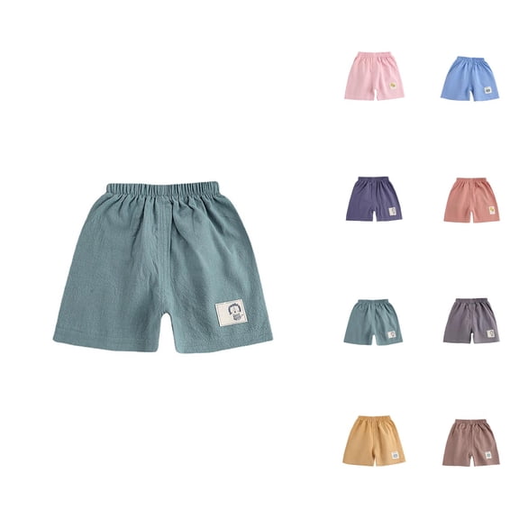 Girls Pants Girls Shorts Summer Elastic Waist Casual Play Shorts for Toddlers 1-6 Years Breathable Kids Beach Shorts
