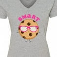 thumbnail image 4 of Inktastic Smart Cookie Women's V-Neck T-Shirt, 4 of 5