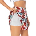 thumbnail image 2 of Haiem Lilies Flowers Women's 2 in 1 Running Shorts - Lightweight Athletic Workout Gym Yoga Breathable Sports Shorts Liner with Phone Pockets-X-Large, 2 of 9
