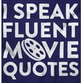 thumbnail image 2 of I Speak Fluent Movie Quotes Film Nerd Plus Size Crewneck Graphic Tee Shirt Brisco Brands 3X, 2 of 4