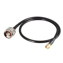 Uxcell Coax Cable N Male to RP-SMA Male Pigtail Cable 50 Ohm 20-Inch RG58