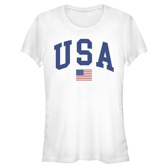 Juniors Lost Gods Collegiate USA Flag T Shirt