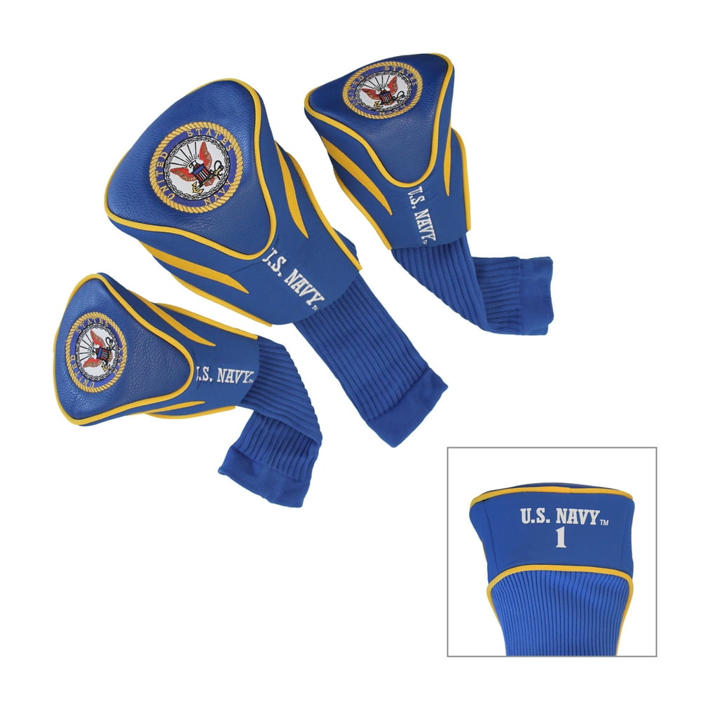 Team Golf Military Us Navy 3 Pack Contour Head Covers