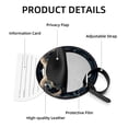 thumbnail image 4 of Aries Constellation Set of 2pcs PU Leather Round Suitcase Tags with Privacy Cover and Name ID Tag - Ideal for Travel Luggage, Handbags, Backpacks, School Bags, 4 of 6