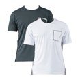 thumbnail image 1 of Camiseta deportiva informal holgada grande para hombre con bolsillo sin costuras de seda de hielo de verano elástica 2 uds, 1 of 7