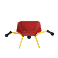 thumbnail image 5 of Olurrisa Metal Wheelbarrow, Metal Construction Toys Kart, Yard Rover Steel Tray, Tote Dirt, Tools, Leaves in Garden for Toddlers (Red), 5 of 8