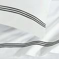 thumbnail image 5 of Superior Brandon Embroidered Cotton Bed Sheet Set, King, White/Black, 5 of 11