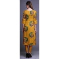 thumbnail image 3 of Bimba Printed Long Kurti Dress Straight Tunic 3/4 Sleeve Dresses For Women Top, 3 of 6