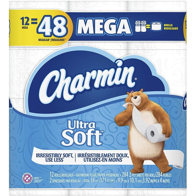 Papel higiénico Charmin Ultra Soft 12 Mega Rollos de 2 capas