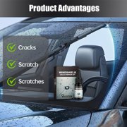 Denhf Windshield Crack Repair Kit, Window Crack Repair Kit, Windshield Repair Kit for Chips and Cracks, Car Windshield Crack Repair Liquid for Car Windscreen Tool, Glass Repair Kit, 0.68oz/20ml