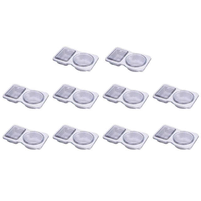 Bewildely Caja de salsa desechable de una sola pieza, a prueba de fugas, conveniente cada contenedor de compartimento, 10 Uds. Cocina y Comedor