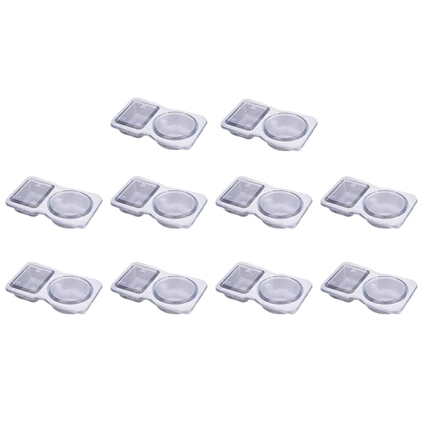 Bewildely Caja de salsa desechable de una sola pieza, a prueba de fugas, conveniente cada contenedor de compartimento, 10 Uds. Cocina y Comedor