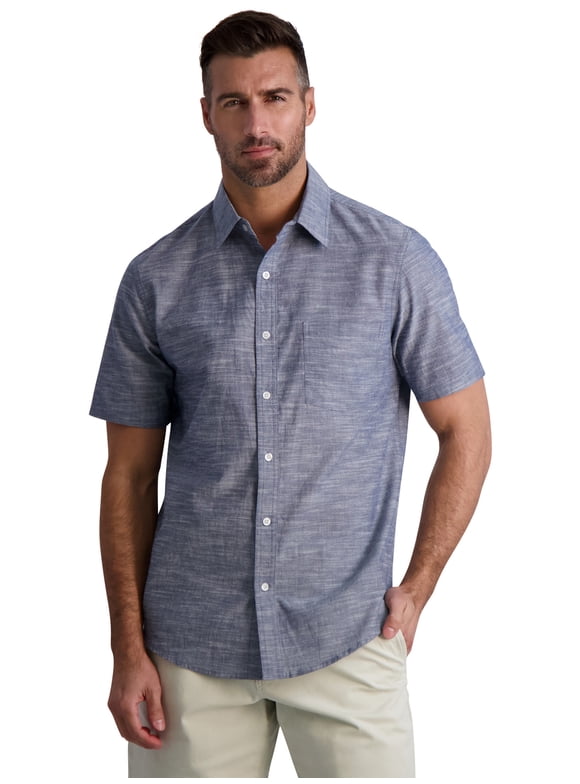 Men's James Short Sleeve Shirt - Blue Chambray