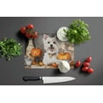thumbnail image 3 of Westie Fall Kitchen Pumpkins Glass Cutting Board Large 12 in x 15 in, 3 of 5