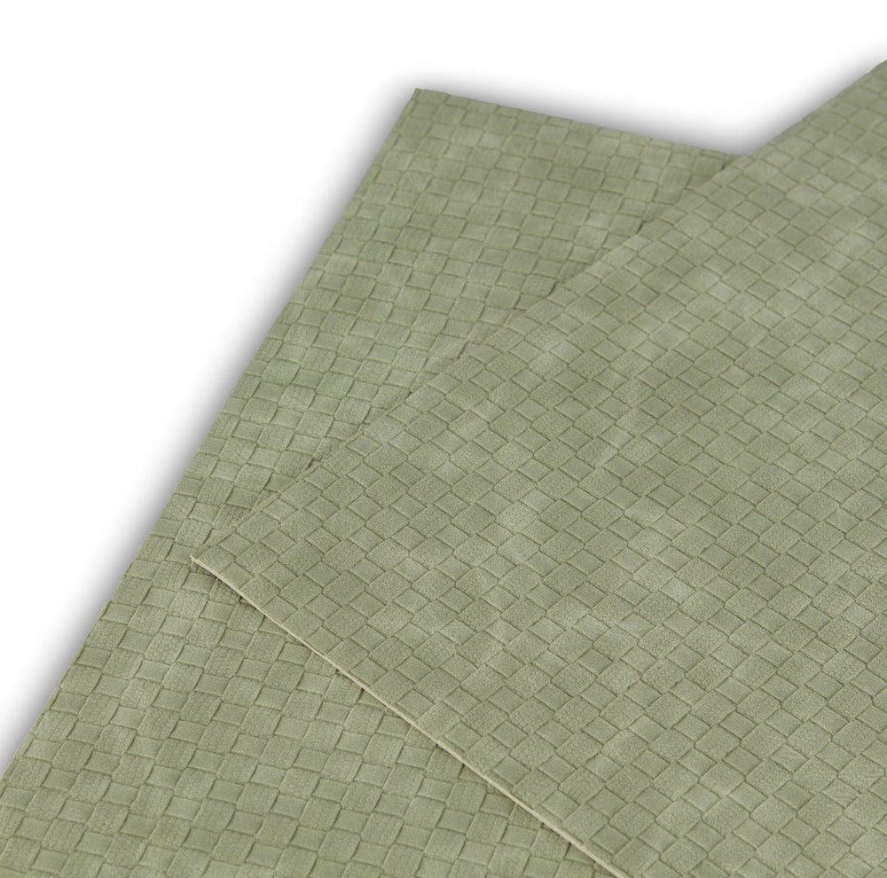 Ala Carte by Dainty Home Sorrento Basketweave Textured Faux Leather Placemats – Set of 4, Reversible, Non-Slip, Washable, Heat & Tear Resistant – 12x18 in Dining Table Mats