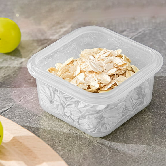 Small Food Storage Containers with Lids, Small Plastic Containers with Lids, Mini Fresh Box with Lid Food Dispenser Box Transparent Storage Box Square Complementary Food Container