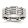 thumbnail image 1 of Bague de Mariage en Acier Inoxydable 8mm pour Papa Homme pour Lui, 1 of 10