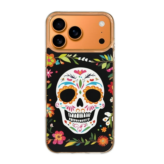 Case For Apple iPhone Air / 17 Pro / 17 Pro Max Series Case, Slim Thin Transparent Flexible Clear TPU Shockproof Phone Case For iPhone 17 Series, Day of the Dead Dia de los muertos (2)