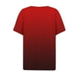 thumbnail image 5 of Gradient Shirts for Women 3/4 Length Sleeve Summer Tops Dressy Casual Notch Neck Blouses 2024 Tie Dye Printed Parade T Shirt, 5 of 5