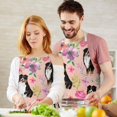 thumbnail image 3 of Bernese Mountain Dogs with Pioneer Flower Apron-Garden Aprons for Women with Pockets-Cotton Linen Waterproof Kitchen Cooking Gardening Aprons Adjustable for Kitchen,Cooking,BBQ and Salon 33x27 Inch, 3 of 7