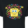 thumbnail image 3 of SpongeBob SquarePants - Spongebob Pattern - Juniors Cropped Cotton Blend T-Shirt, 3 of 6