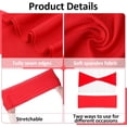 thumbnail image 2 of XmhyTop-A Bandas elásticas para sillas de comedor, 13 x 35 cm, de poliéster, 4 unidades, diseño universal, color rojo oscuro, 2 of 4