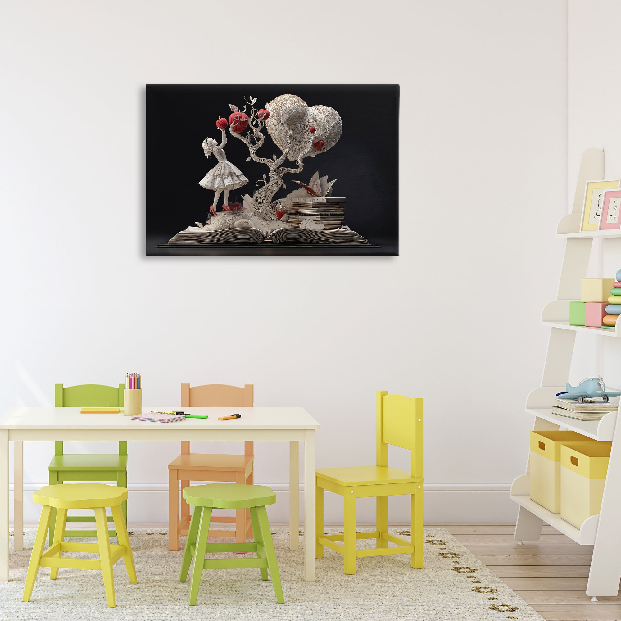 Stupell Industries Paper Sculpture Style Fairytale Canvas Wall Art, design by The Wands Want
