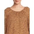 thumbnail image 4 of Terra & Sky Women's Plus Size Balloon Sleeve Top, 4 of 5