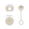 thumbnail image 2 of Unique Bargains 3 Pcs Protective Anti-overflow Straw Cover Cap Silicone Beige, 2 of 5