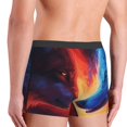 thumbnail image 4 of Bingfone Red And Blue Fire Wolf Men's Underwear - Casual Stretch Boxer Briefs-X-Large, 4 of 7