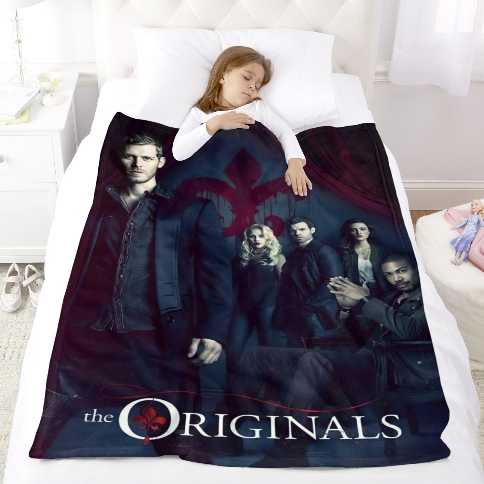 Vampire Diaries Throw Blanket Gifts for Fans Lover Girls Boys Women Present Hoodie Him Bed 60"x80"