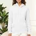 thumbnail image 2 of Ahdbta Women's Hoodies Thick Sherpa Fleece Lined Hooded Sweatshirt Winter Warm Casual Drawstring Pullover Tops with Pocket, 2 of 7