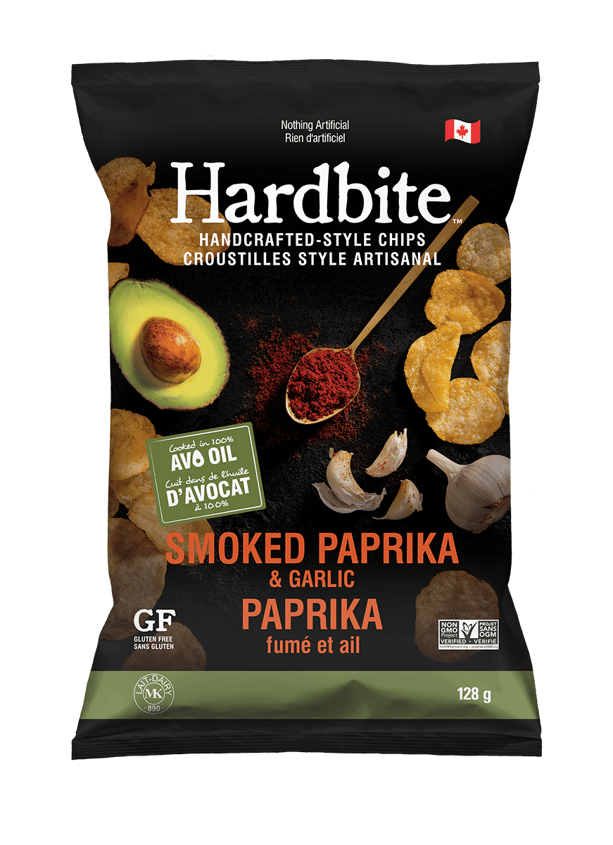 Hardbite Smoked Paprika and Garlic Kettle Cooked Avocado Oil Potato Chips